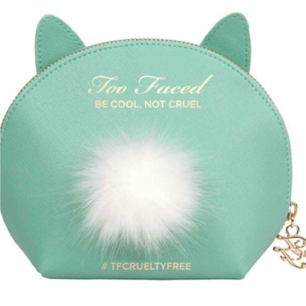 Too Faced Teal Cool Not Cruel Bunny Makeup Bag - Picture 3 of 8